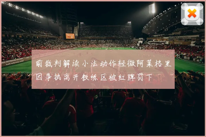 前裁判解读小法动作轻微阿莱格里因争执离开教练区被红牌罚下